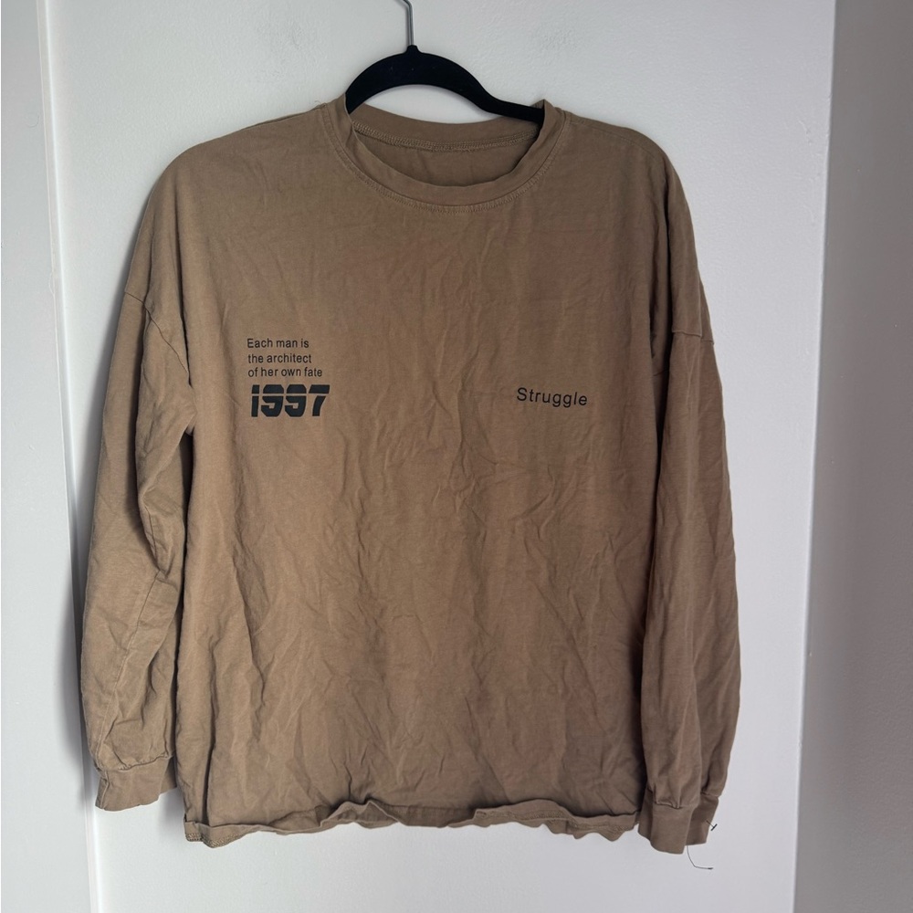 Dazy brand - Brown graphic long sleeve Shirt